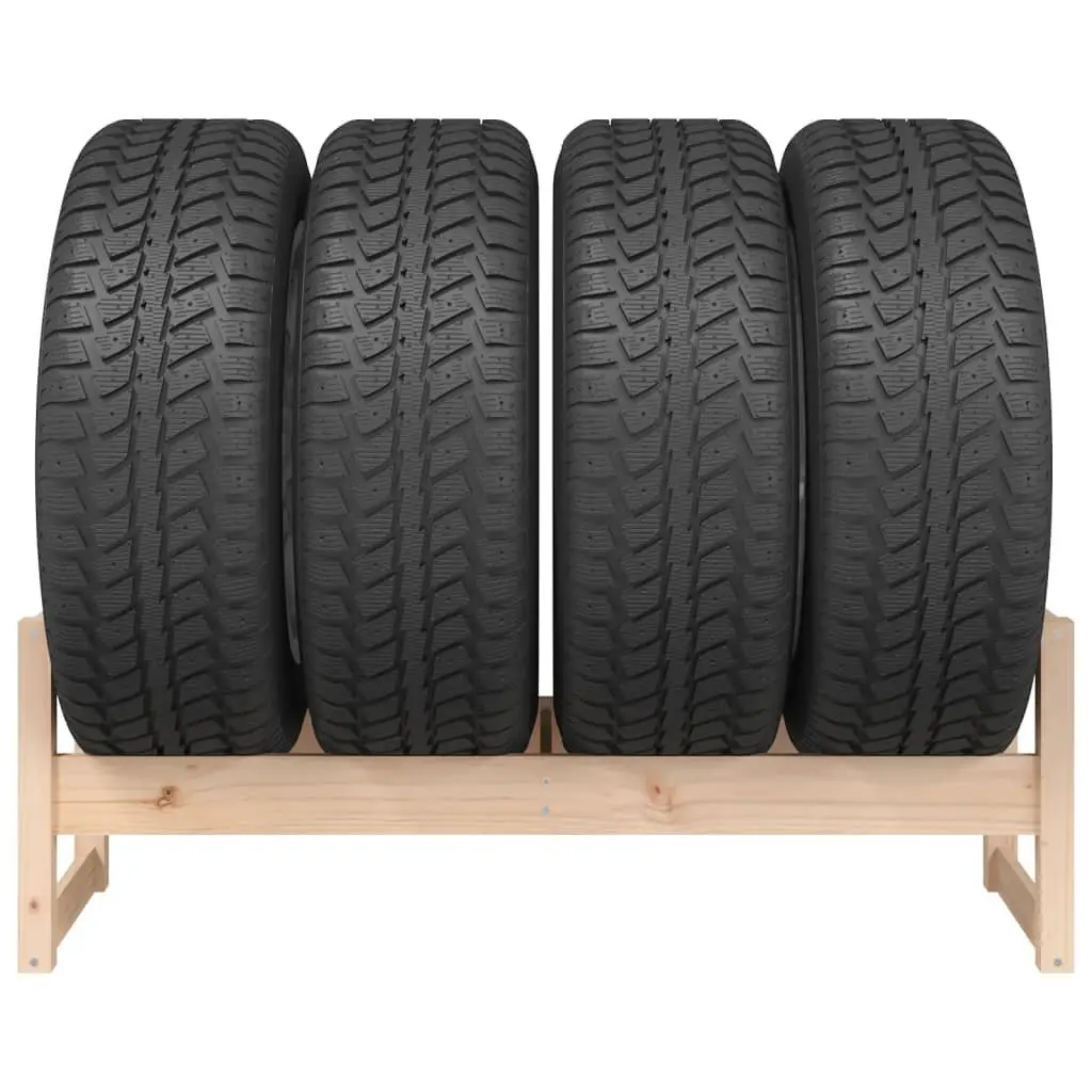 Solid Wood Tire Rack Storage Shelf for Workshop 120x40x40cm