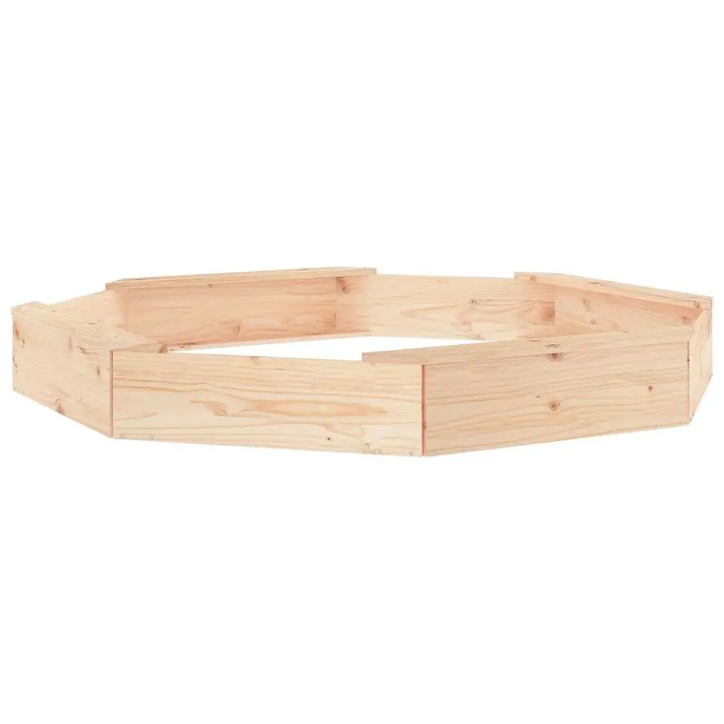 Octagon Wooden Sandbox with Integrated Seating