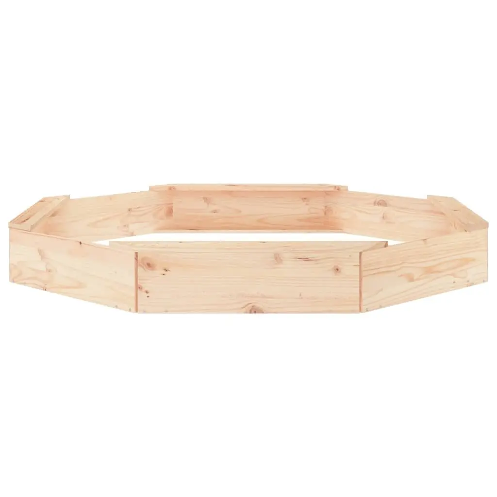 Octagon Wooden Sandbox with Integrated Seating