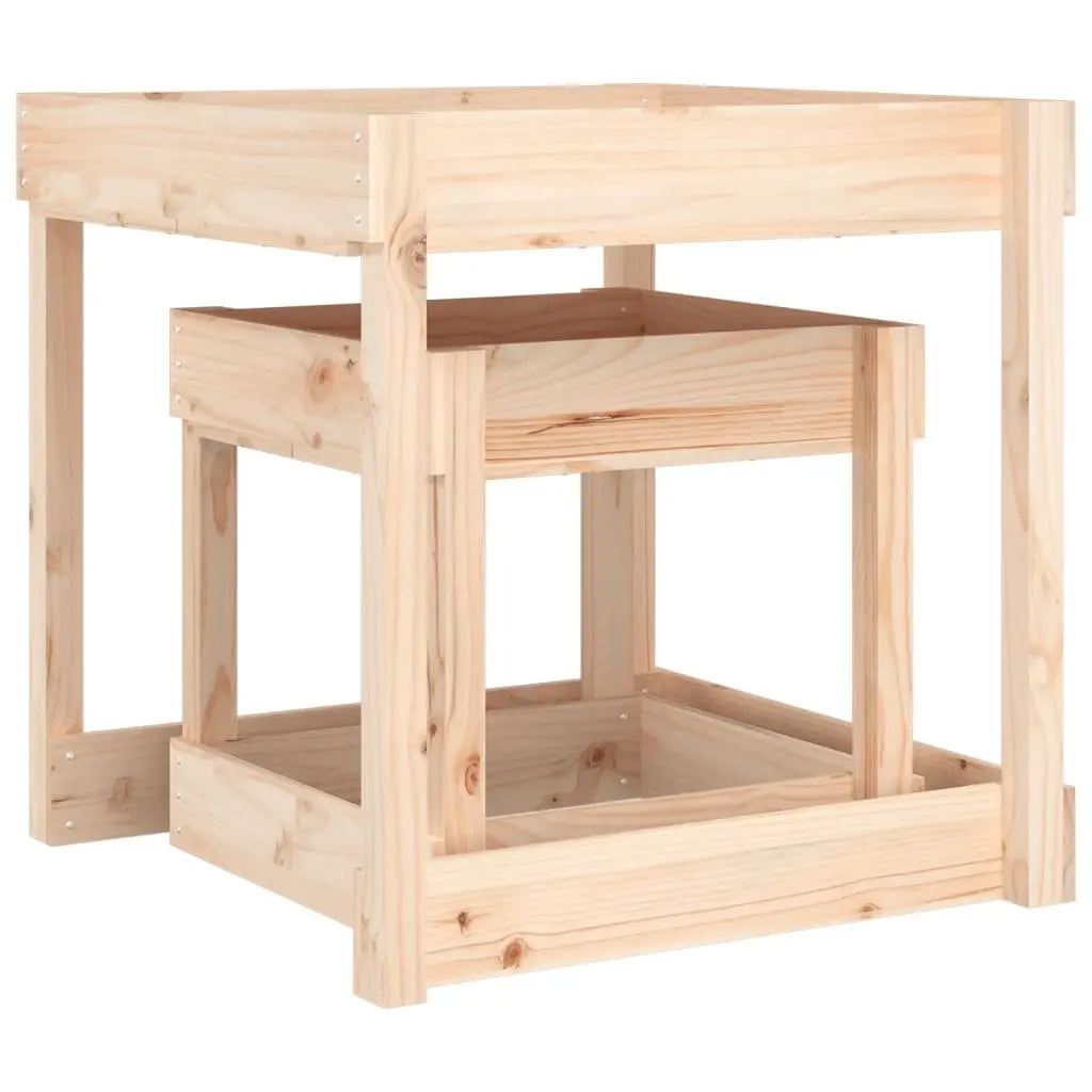 Wooden Sand Tables 2 pcs Solid Pine Wood Kids Outdoor Play Sensory Activity