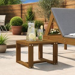 Durable Brown Wooden Garden Side Table for Outdoor Use