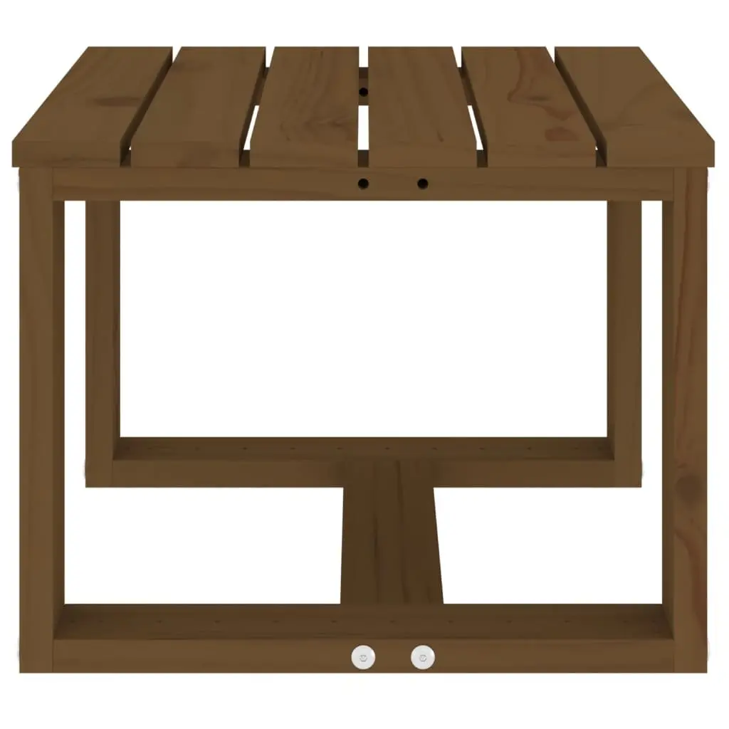 Brown Wooden Garden Side Table for Outdoor Use