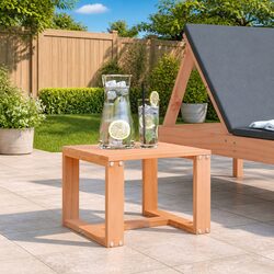 Solid Wood Garden Side Table 40x38x28.5 cm
