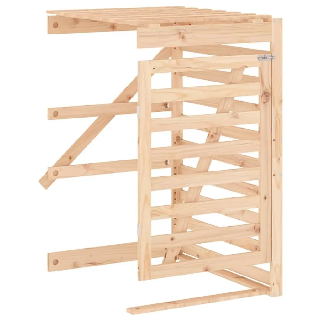Solid Pine Wood Wheelie Bin Storage Extension for Outdoor Waste
