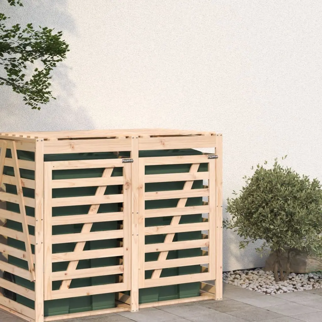 Solid Pine Wood Wheelie Bin Storage Extension for Outdoor Waste