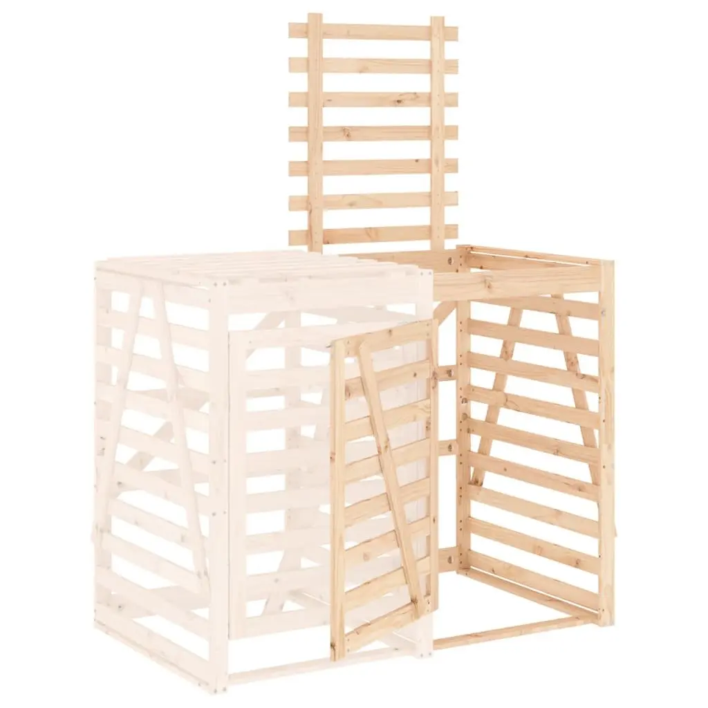 Solid Pine Wood Wheelie Bin Storage Extension for Outdoor Waste