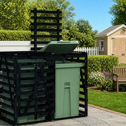 Premium Solid Pine Wood Wheelie Bin Storage Extension