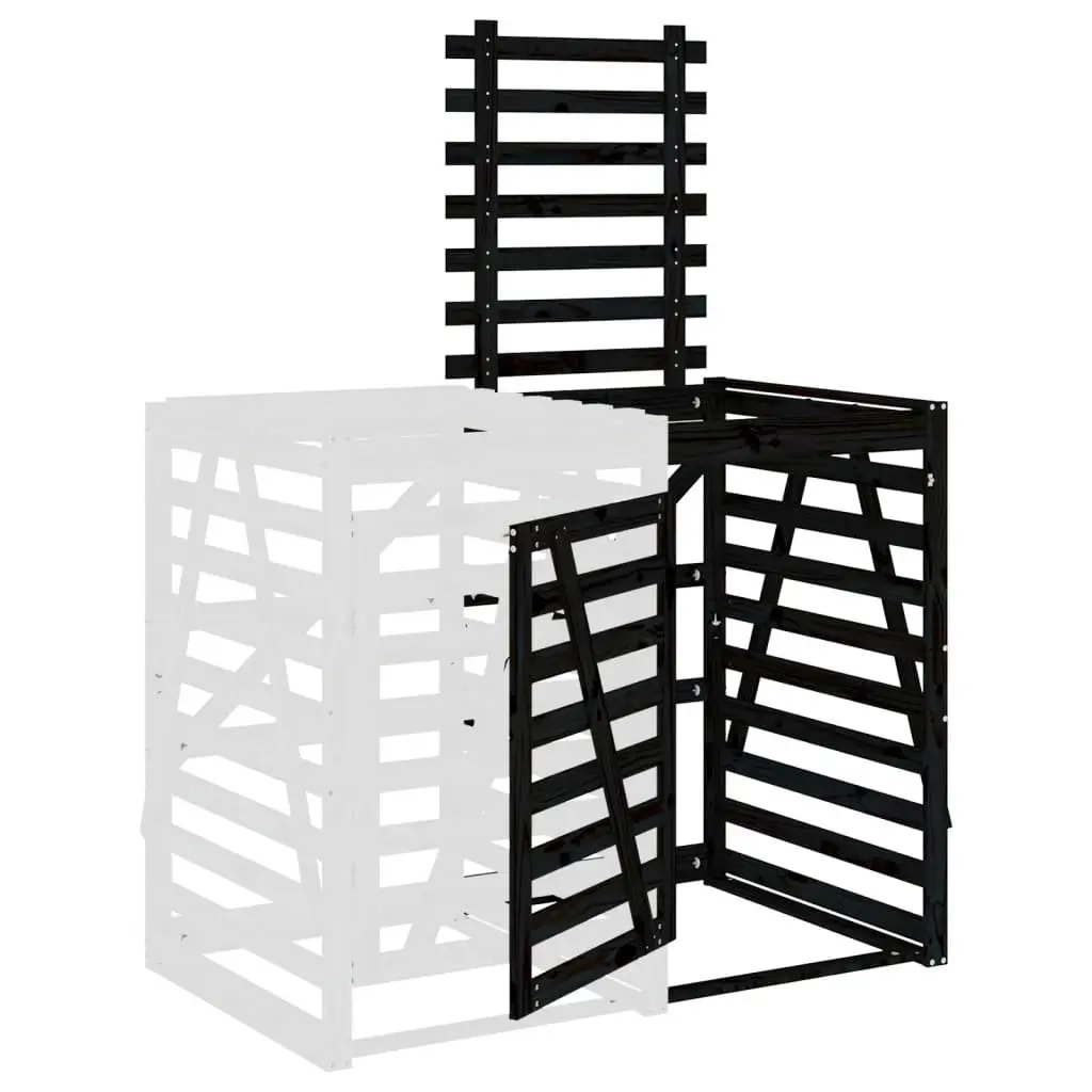 Solid Pine Wood Wheelie Bin Storage Extension