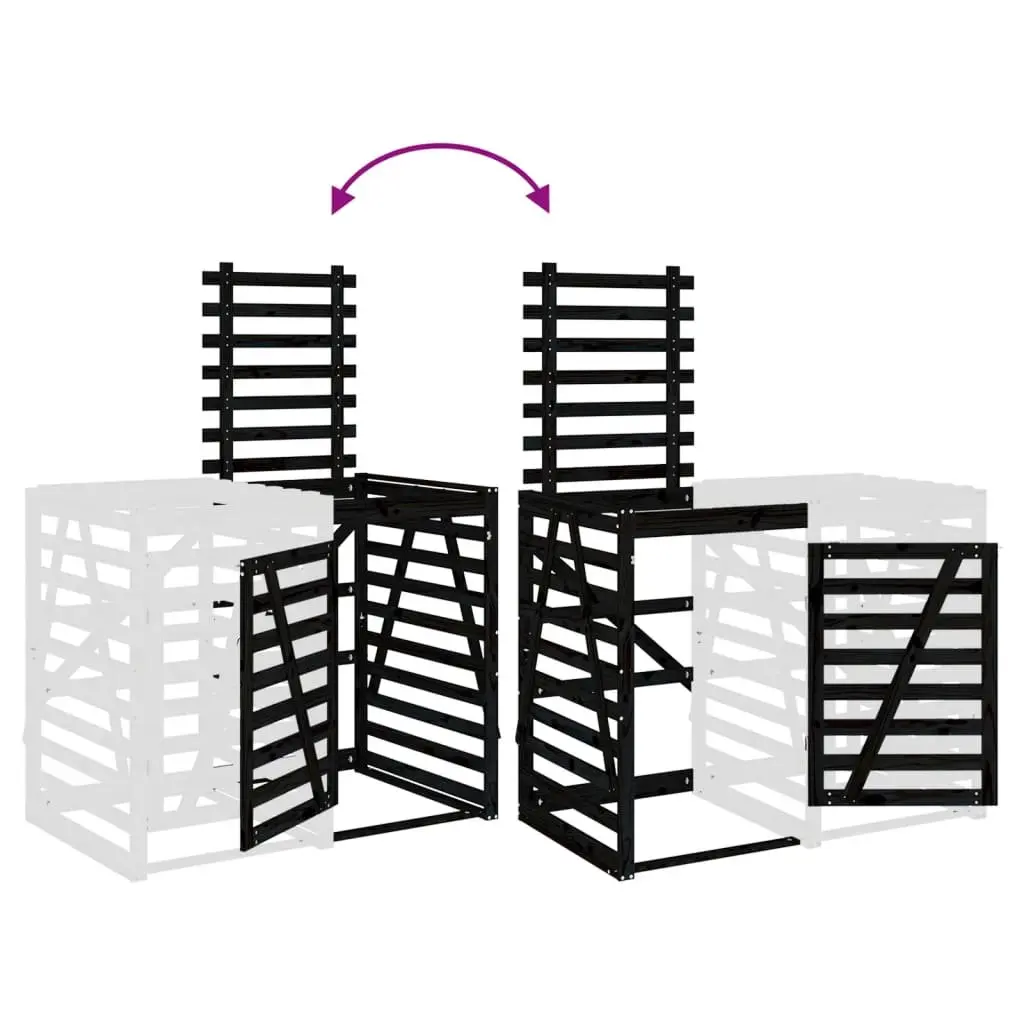 Solid Pine Wood Wheelie Bin Storage Extension
