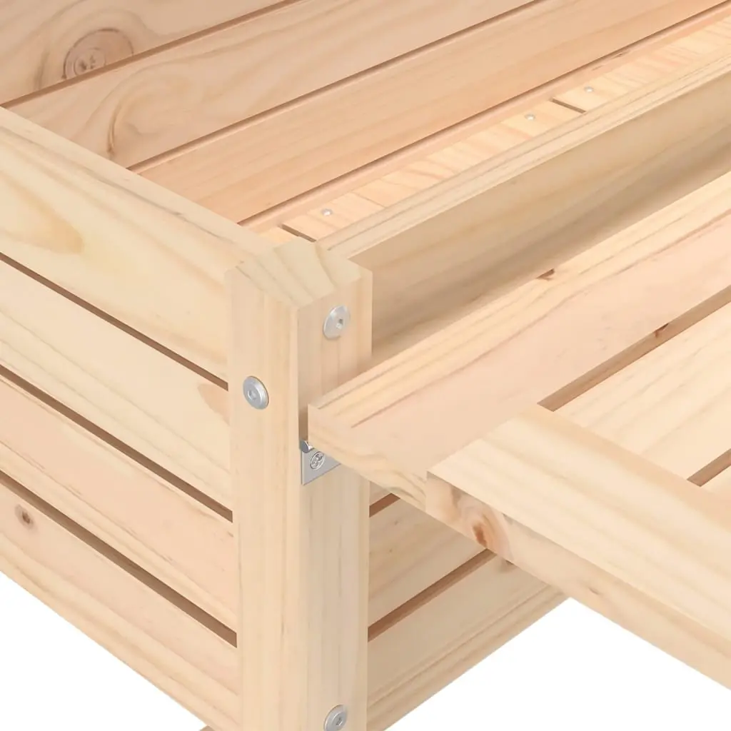 Solid Wood Garden Planter with Folding Tabletop