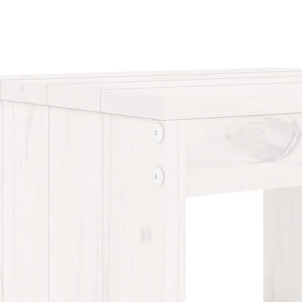 Outdoor Garden Stools Solid Pine Wood 40 x 36 x 45 cm White 2 Piece
