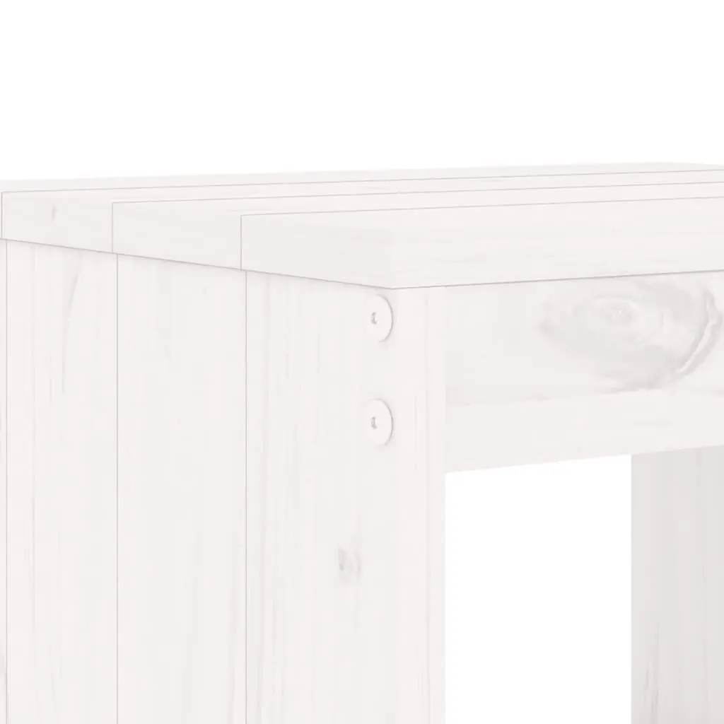 Bar Stools 2 pcs White 40x36x75 cm Solid Pine Wood Outdoor Seating