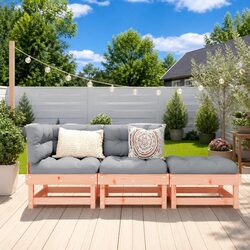 Solid Wood Outdoor Lounge Set with Modular Design