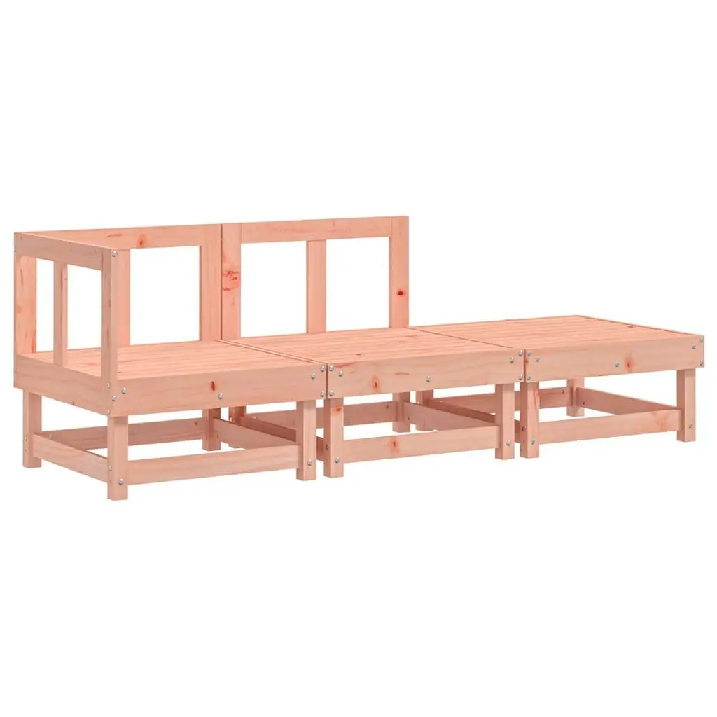 Solid Wood 3 Piece Outdoor Lounge Set