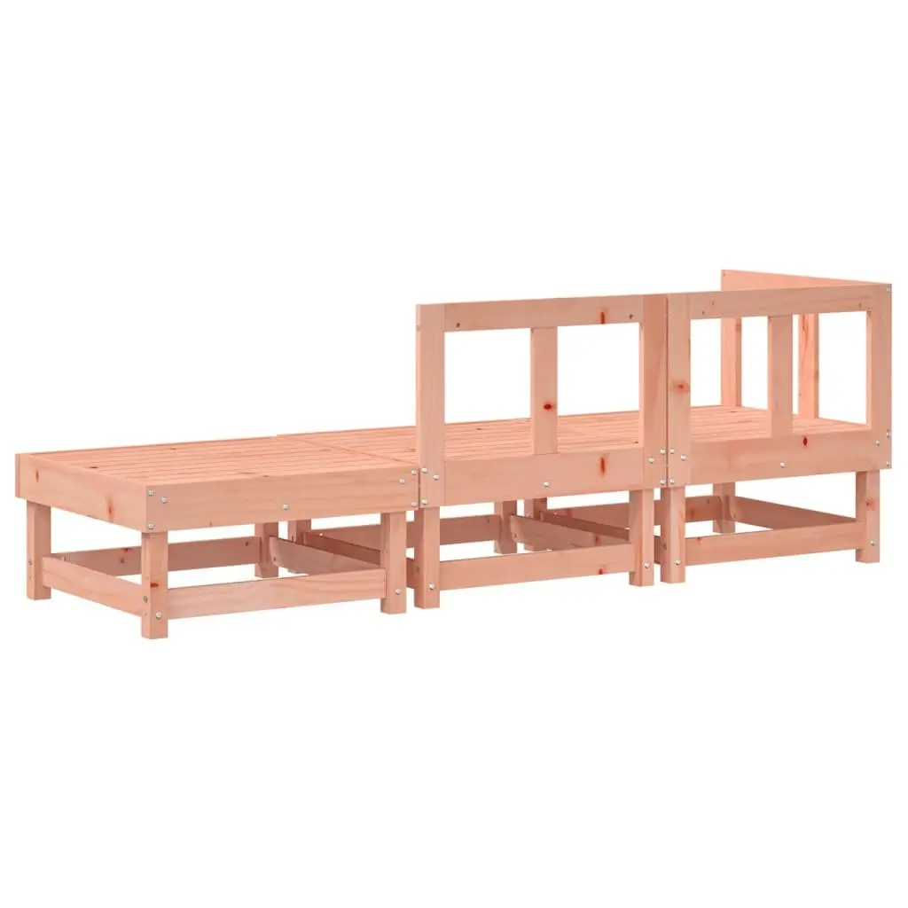 Solid Wood 3 Piece Outdoor Lounge Set