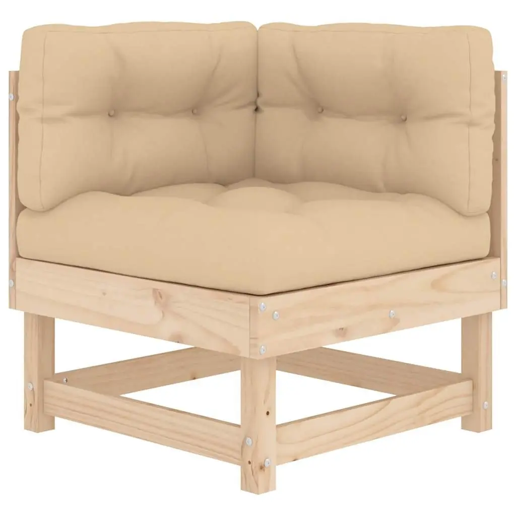 Solid Pine Corner Sofa for Outdoor Relaxation