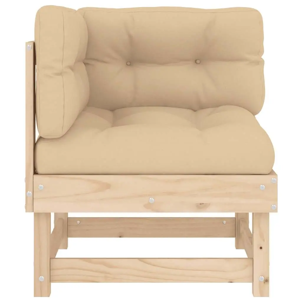 Solid Pine Corner Sofa for Outdoor Relaxation