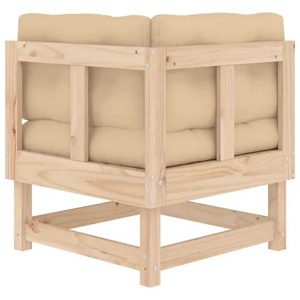 Solid Pine Corner Sofa for Outdoor Relaxation