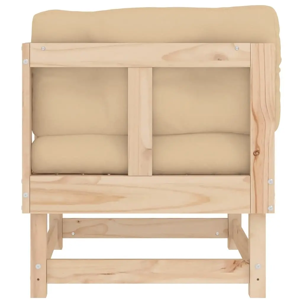 Solid Pine Corner Sofa for Outdoor Relaxation