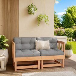 Solid Wood Garden Sectional Seating with Cushions