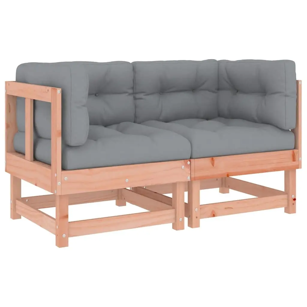 Solid Wood Garden Sectional Seating with Cushions