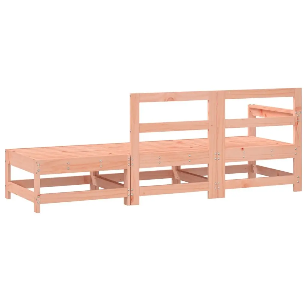 3-Piece Solid Wood Patio Sectional Sofa Set