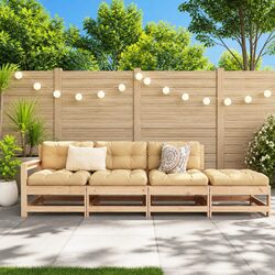 Outdoor Sectional Sofa 4 Piece Garden Lounge Set
