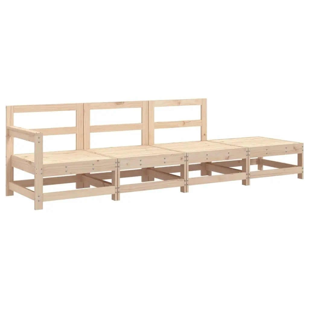 Outdoor Sectional Sofa 4 Piece Garden Lounge Set