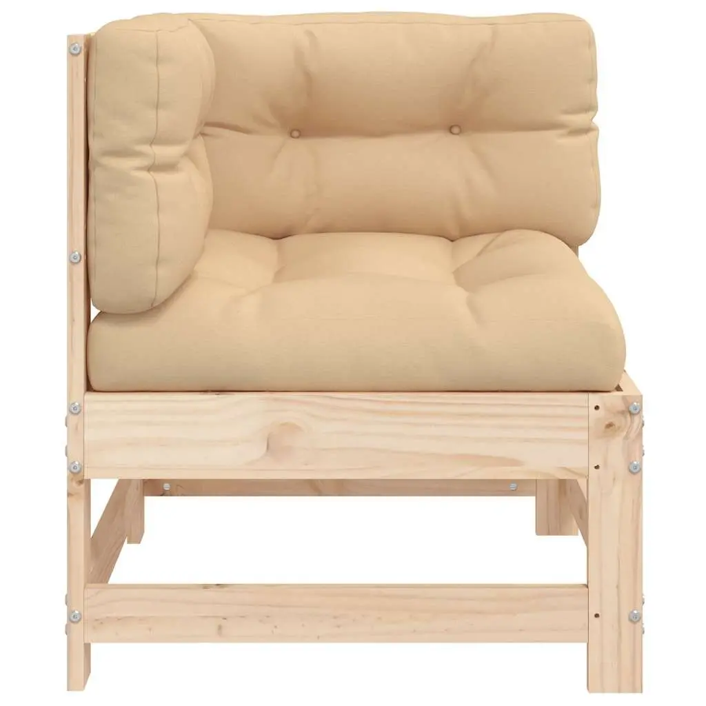 Solid Wood Pine Corner Sofa for Outdoor Spaces