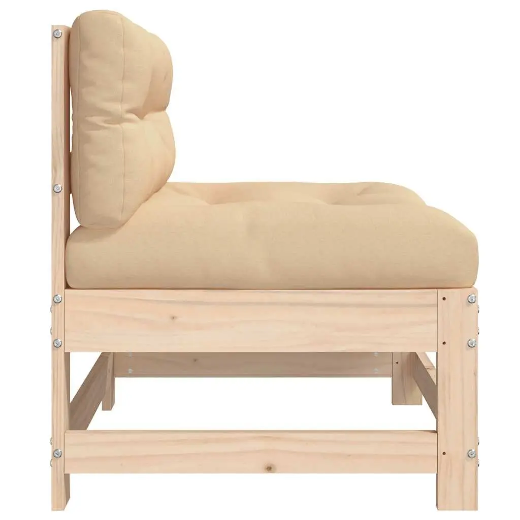 Pine Wood Middle Sofa for Outdoor Relaxation