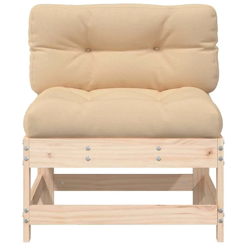 Wooden Modular Middle Sectional Sofa 2pc Set