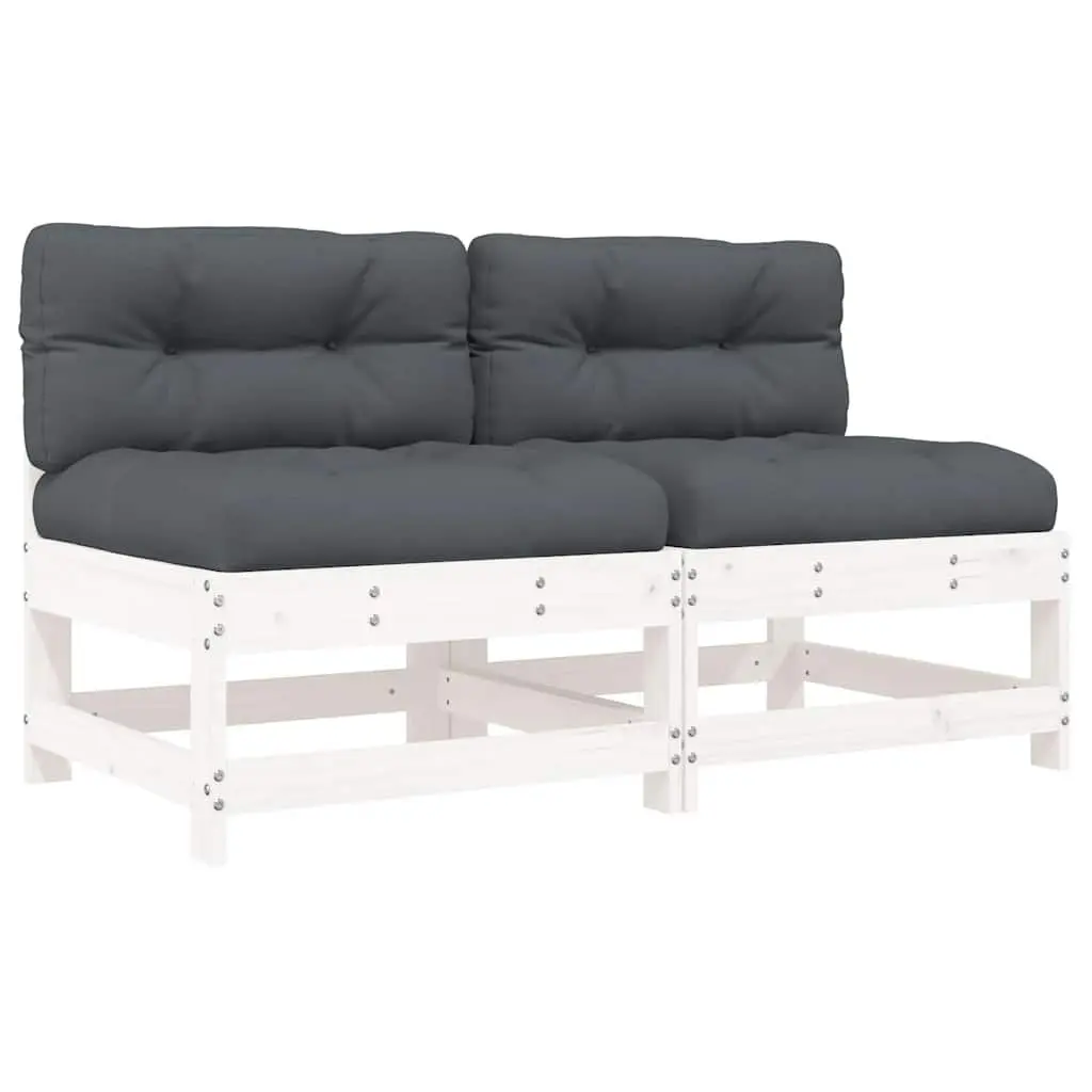 Outdoor Middle Sectional Sofa Set in White Pine