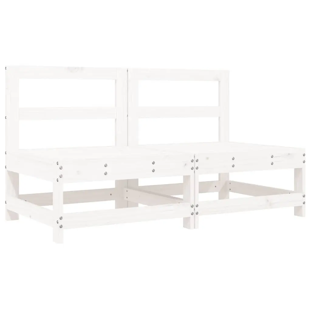 Outdoor Middle Sectional Sofa Set in White Pine