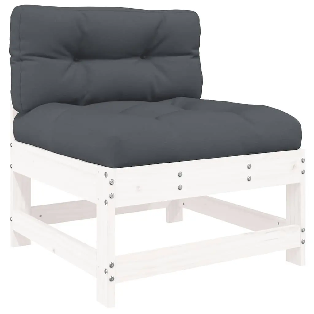 Outdoor Middle Sectional Sofa Set in White Pine