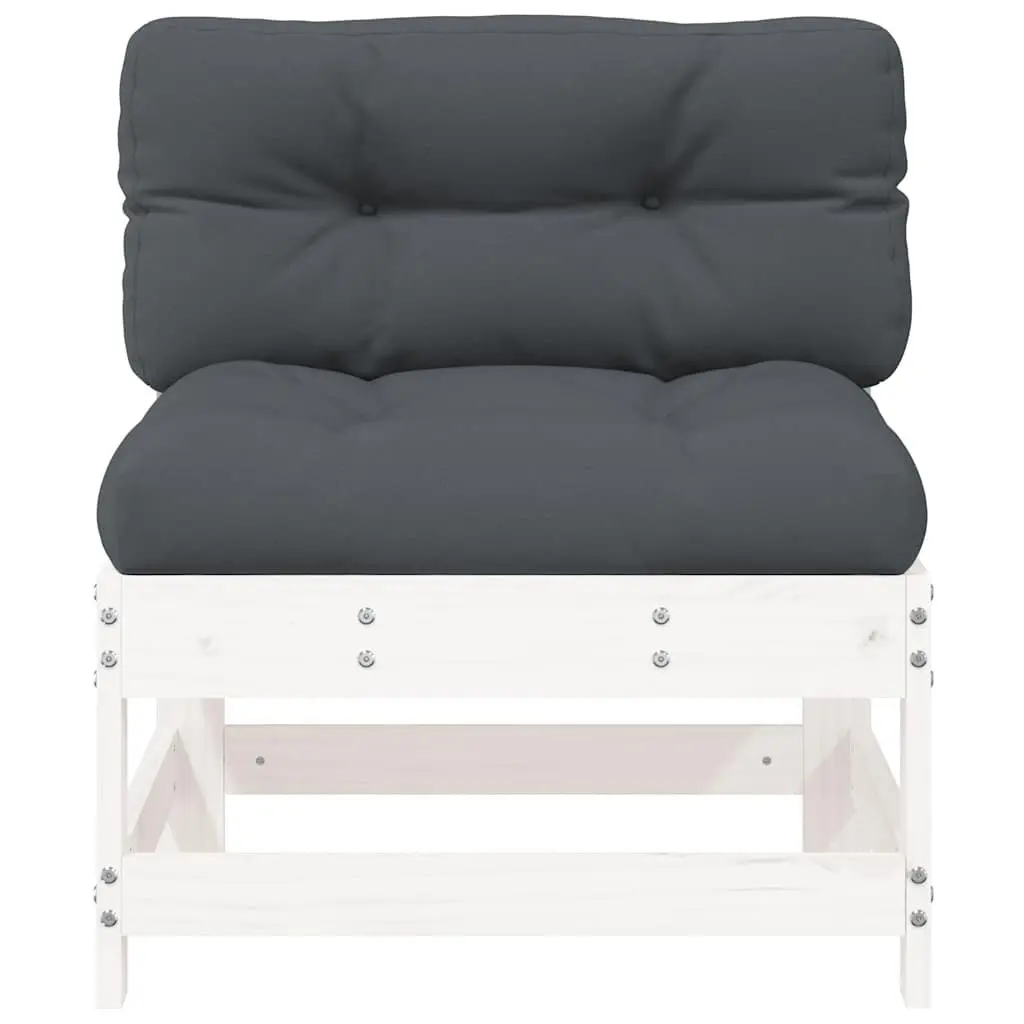 Outdoor Middle Sectional Sofa Set in White Pine