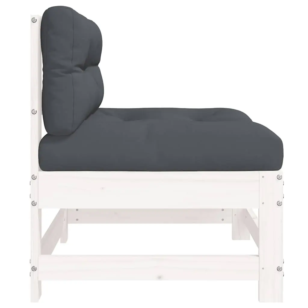 Outdoor Middle Sectional Sofa Set in White Pine