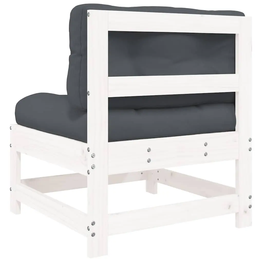 Outdoor Middle Sectional Sofa Set in White Pine