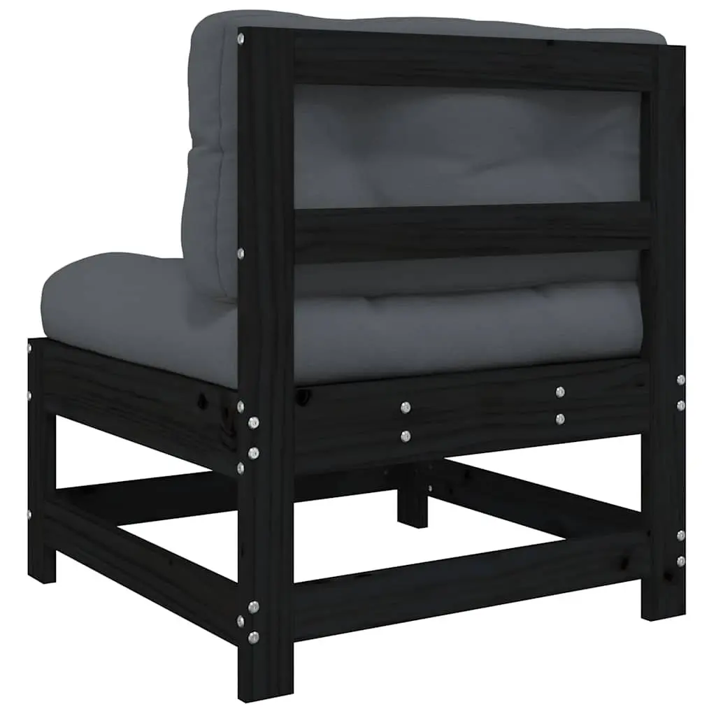 Black Pine Outdoor Middle Sectional Sofa Set
