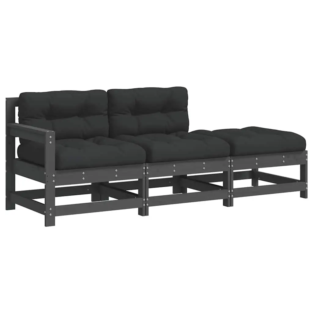 3 Piece Garden Lounge Set with Cushions