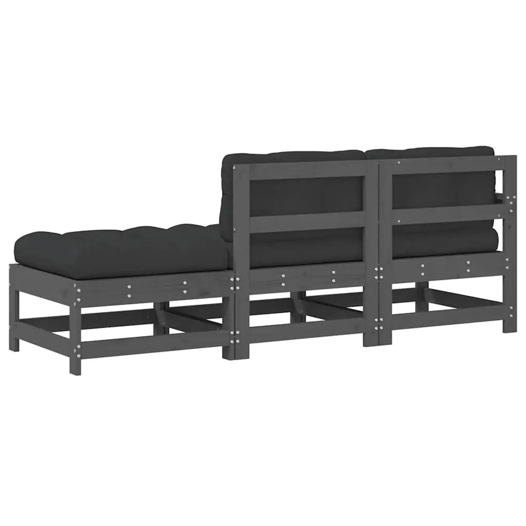 3 Piece Garden Lounge Set with Cushions