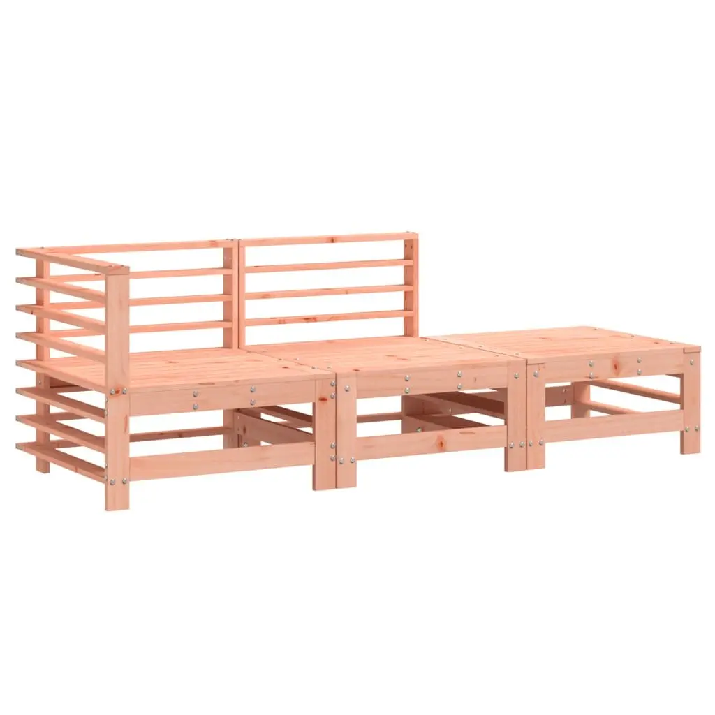 Solid Wood 3 Piece Garden Lounge Set for Patio Relaxation