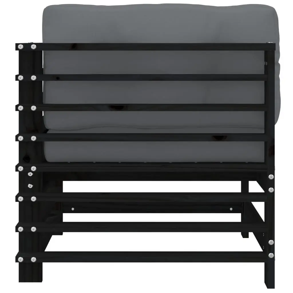 Solid Pine Wood Corner Sofa with Cushions for Outdoor Use