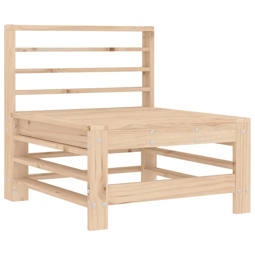 Outdoor Middle Sofa with Cushions in Solid Pine