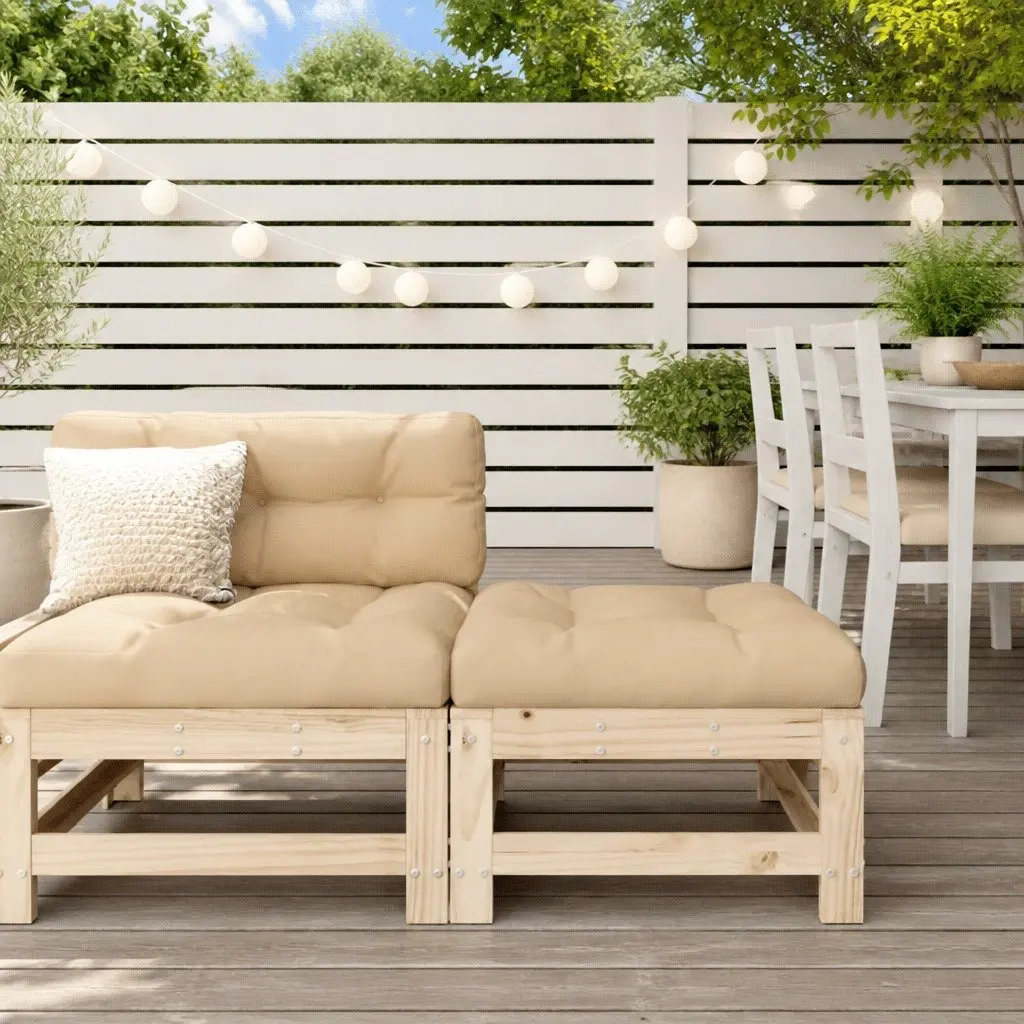 Garden Footstool with Soft Cushion for Comfort