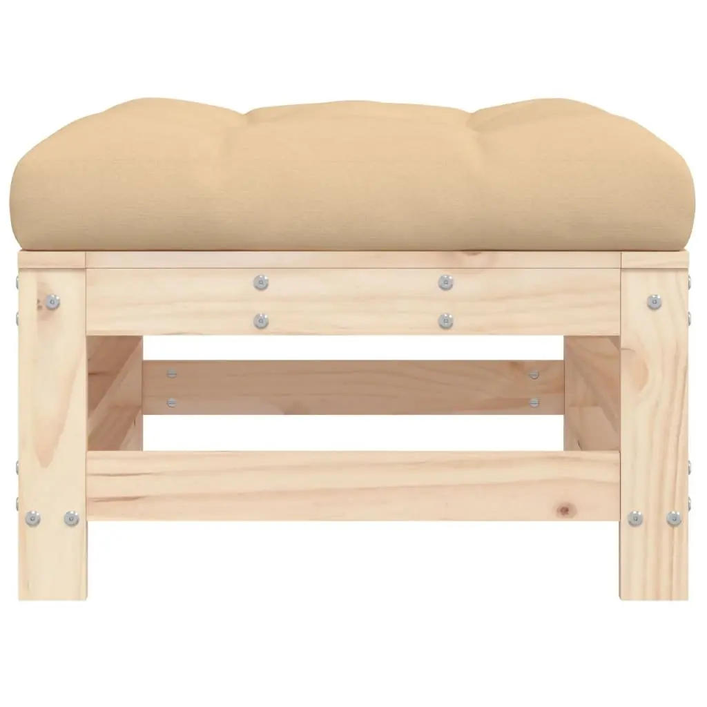 Garden Footstool with Soft Cushion for Comfort