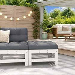 High-Quality Outdoor Garden Footstool with Cushion