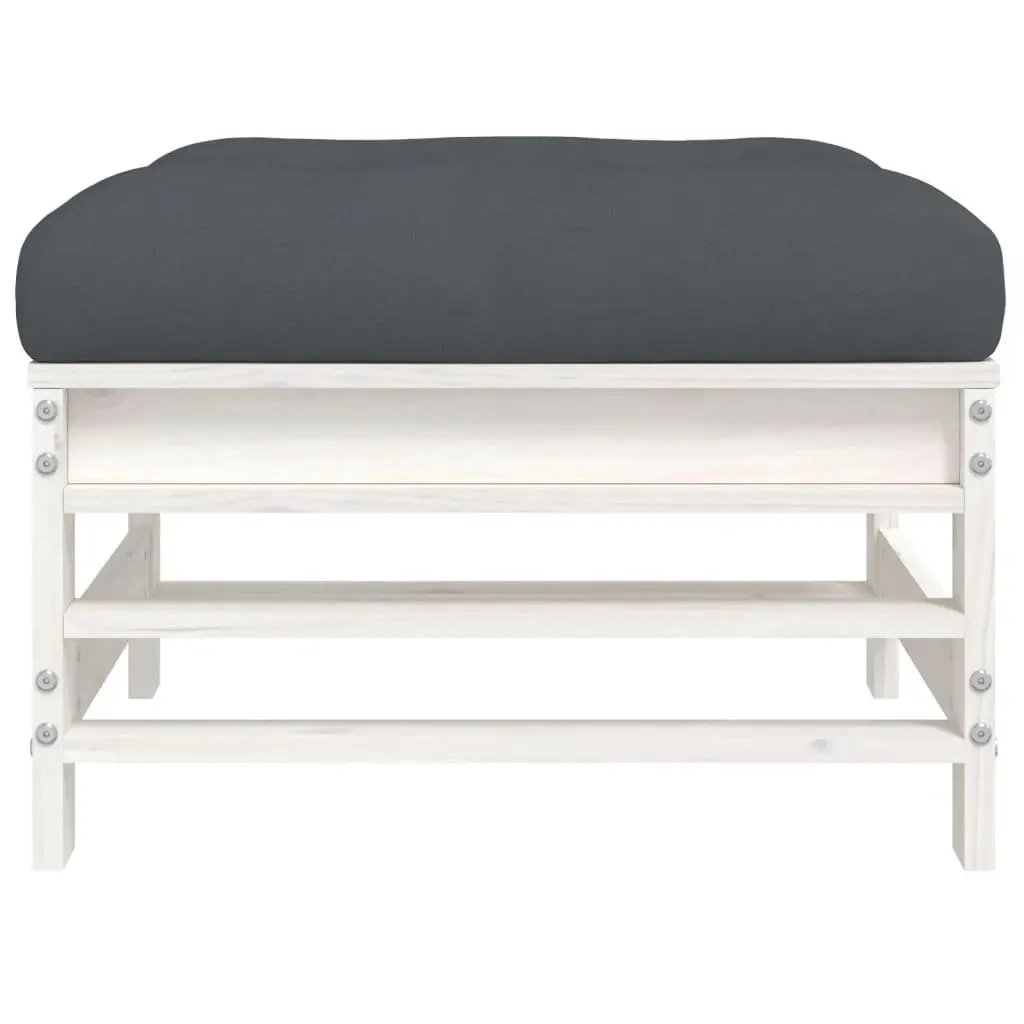 Outdoor Garden Footstool with Cushion