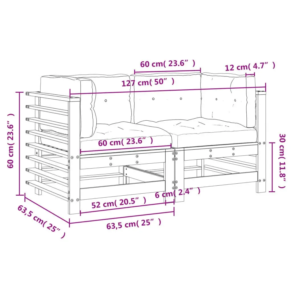 Black Corner Sectional Outdoor Sofa Set with Cushions