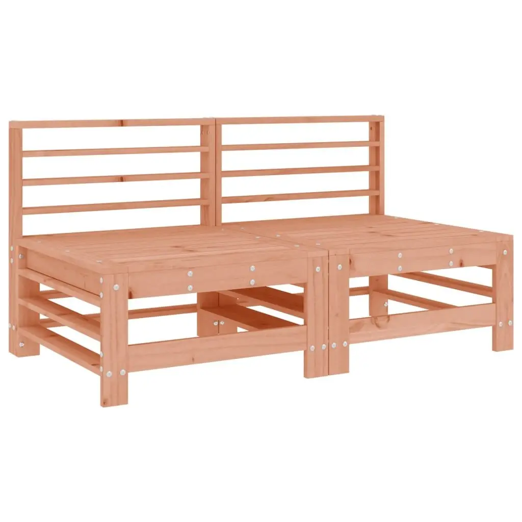 Brown Wood Outdoor Sectional Sofa Middle Units