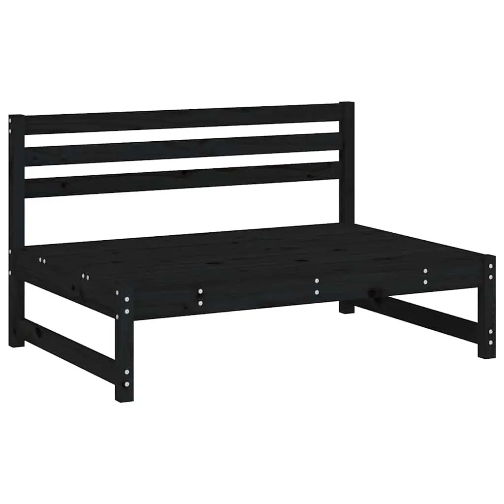 Black Garden Patio Modular Middle Sofa Section